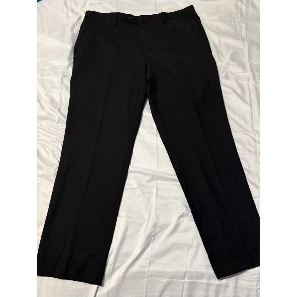 Paul Fredrick Men's Classic Black Dress Pants
